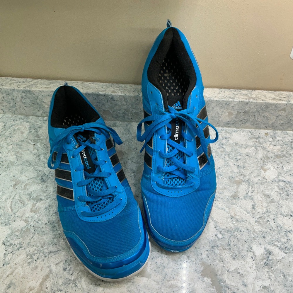Adidas Running Shoes Climacool 11 Blue Black Silver G98521 Mesh Sneakers Men